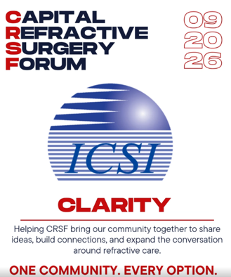 ICSI logo alongside EVRI Capital Refractive Surgery Forum event branding